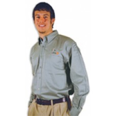 PA Button-Down Dress Shirt-Gray-Green PA Button-Down Dress Shirt-Gray-Green